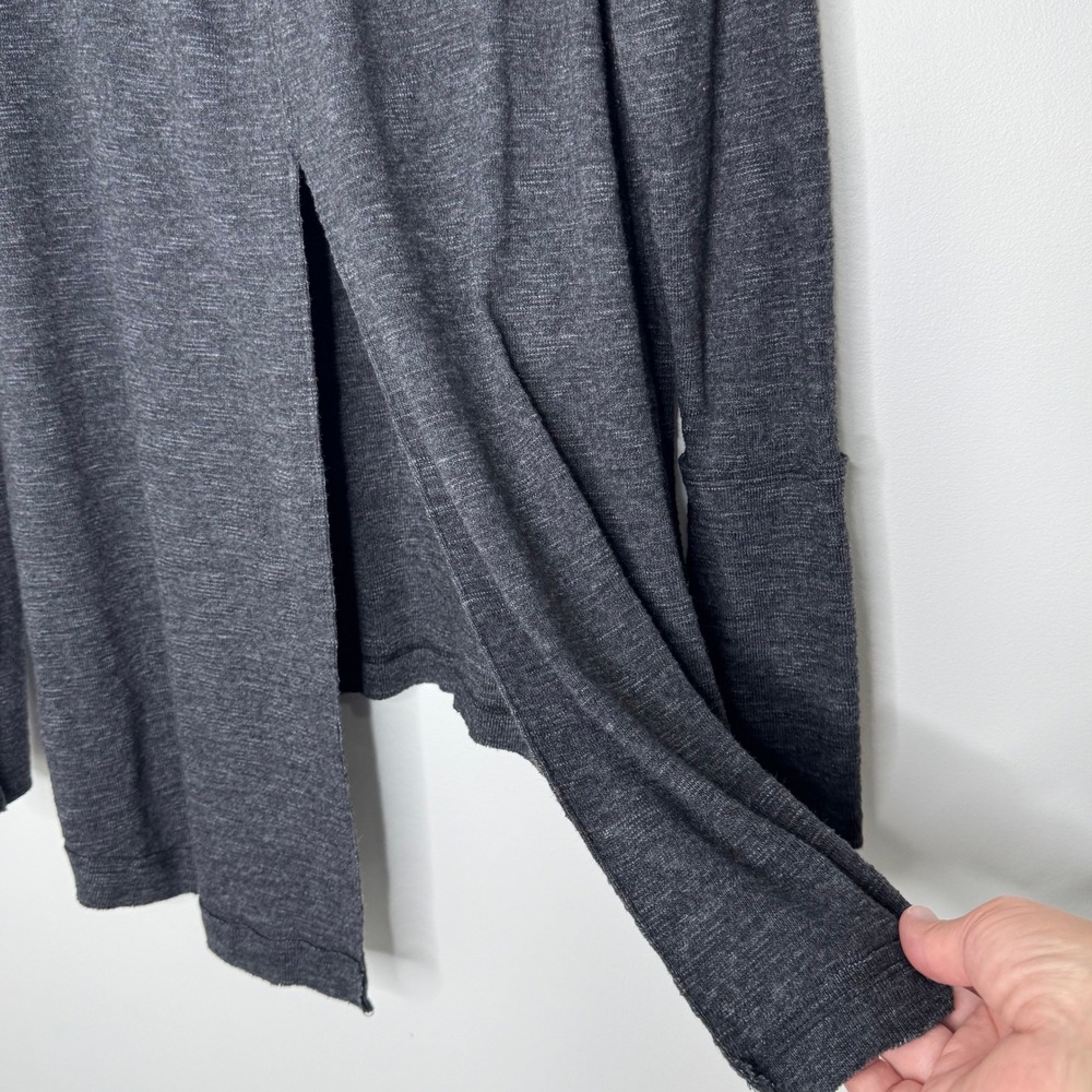 We the Free Grey Cowl neck split back tunic‎ top Gray Medium - Picture 5 of 10